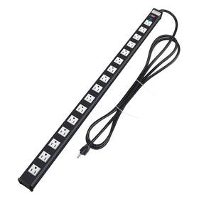 Ax-16ol Axtra 16-outlet Metal Surge Protector Power Strip 9 Ft Extension Cord 450 Joules