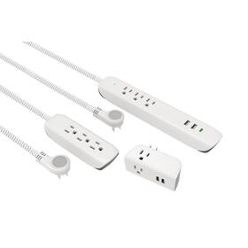 B0c3w5s1jm 818897010411 Commercial Electric 4 Ft. Multiple Outlet And Wall Mounted Surge Protector Set