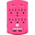 B1-6s900j2usb-pnk Office Style Surge Protector 811691021720