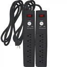 B2-6s900j2usb6ft-blk Office Style Outlet Surge Protector With Dual Usb 811691021850