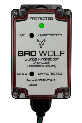 Sp240v200ka Bad Wolf 808887378218 Whole House Surge Protector 200ka Rating 240vac Lightn Inch