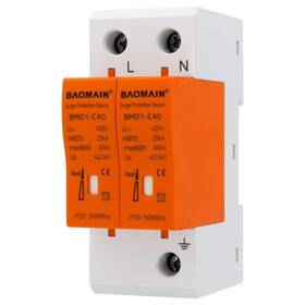 Bmd1-c40 Baomain 711811406577 Surge Protection Breaker Device Arrester White 1p N 20-40ka