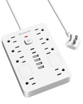 Tt-us808 Bawmwim Surge Protector Power Strip - 8 Outlets 1850w/15a With 6 Feet White