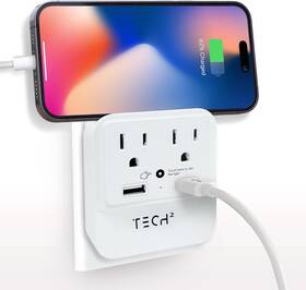 Twp1008 Bayit Home Automation Multi Plug Wall Outlet Surge Protector With Usb Ports And Night Light - 2 E