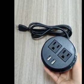 Bayu-ym012 Bayu Cord Round Wire Us Furniture Power Socket Outlet Strip W Usbs 10ft Feet New