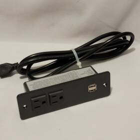 By213-c021 Bayu Power Outlet Module Dual Usb 2-outlet Black Corded Desk Mount