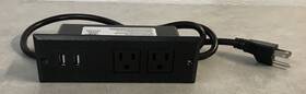 By213-j022 Bayu Recessed Furniture Outlet With Usb Black 6 1/4 Inch X2 1/8
