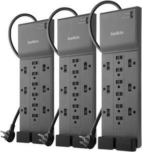 Belkin 313045348335 12-outlet Surge Protector Power Strip With 12 Ac Outlets And 8ft Flat Plug U