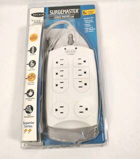Belkin 722868408704 New Surge Protector Power Supply 6ft Cord 8 Plug Phone/fax/modem Jacks