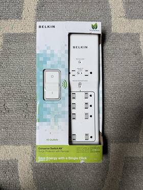 Belkin 722868716021 - Conserve 10 Port Surge Protector With Remote Switch New In Box