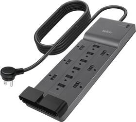 Belkin 745883856466 Wall-mountable Surge Protector Power Strip 12 Outlets 8ft Cord Eco-friendly