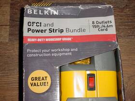F9d102-b Belkin Gfci Power Strip Bundle Workshop Grade8 Outlets Rare Brand New