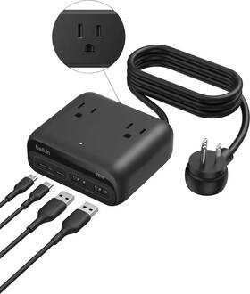 Belkin Srz001tt5 - 3-outlet Charging Station Usb-a And Usb-c Ports Up To 70w Power De