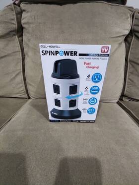 Bell Howell 2245-6 Spinpower Rotating Surge Protector Charging Station