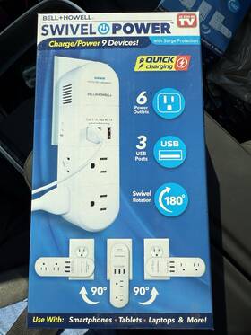 7544 Bell Howell Lot Of Twelve 12 Swivel Power Surge Protectors
