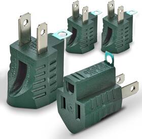 Better Basics 850054681416 3-prong To 2-prong Adapter Ul Listed 4-pack Polarized For Home And Workshop