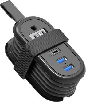 Tp-bv3u2s-c Beva Travel Power Strip With Usb C Ports 4ft Extension Cord 2 Outlets 3