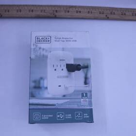 Bdxpa0042 Black Decker Surge Protector Power Adapter Tap And Usb Wall Charger 3-prong