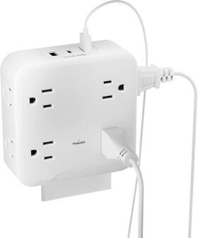 Bn-link 744759729002 Multi Plug Outlet Extender With 8 Outlets 3 Usb Wall Charger 1 C S