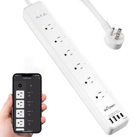 Bn-link 810079580248 Smart Plug Power Strip Surge Protector With 6 Individually Controlled