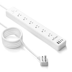 Bn-link 810079580446 1875w Surge Protected Power Strip With Pd 20w Fast Charging Usb-c 5 F