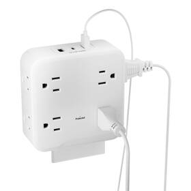 Bn-link 810079582402 Multi Plug Outlet Extender With 8 Outlets 3 Usb Wall Charger 1 C