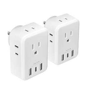 Bn-link 810079584901 Multi Plug Outlet Extender 2 Pack Splitter With 4 And 3