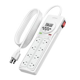 Bn-link 857333007400 8 Outlet Surge Protector With 7-day Digital Timer 4 Outlets Timed