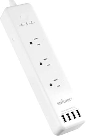 Bnps-60 Bn-link Bnps-60/u159wt Smart Power Strip Wifi Outlets Protector With 4 Usb 3 Charging Port Multi Plug