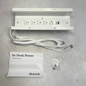 Branch 810061413950 In-desk Power Outlets And Usb Powder Coated Steel 120v 13-11-00-00