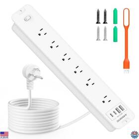B0f7hlp47l Brand Darbony Recessed Power Strip Surge Protector 6 Ac Outlets 4 Usb Ports Usb-c 1800j