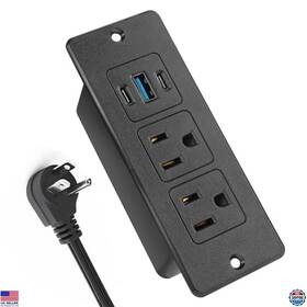 B0fd8dzj2l Brand Havorbit Recessed Power Strip - 20w Fast Charging 2 Ac Outlets 3 Usb Ports 6ft Cord