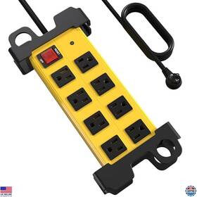 B0f7rg8x22 Brand Okchild Industrial Metal Power Strip 8 Outlets 2700j Surge Protector 6ft Cord 15amp