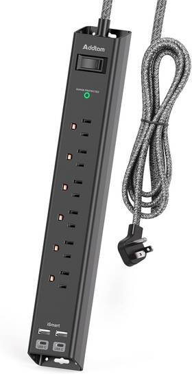 Branded 445038722761 Surge Protector Power Strip - Extension Cord With 6 Ac Outlets 4 Usb 2 Usb-c Po