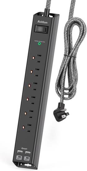 Branded 711181322217 Surge Protector Power Strip - Extension Cord With 6 Ac Outlets 4 Usb 2 Usb-c Po