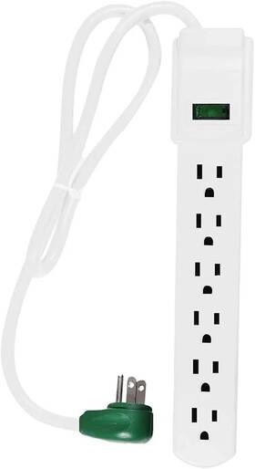 81jhgjh81 Branded Flat Plug Extension Cord 3 Prong 4 Outlet Extender Surge Protector Power Strip