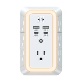 Branded01 445031879837 Multi Plug Outlet Usb Wall Charger Surge Protector 7 Extender With 4 U