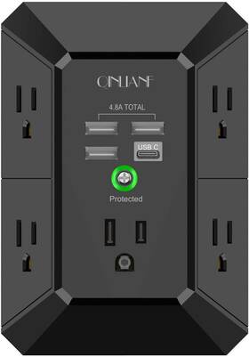 Branded01 711181097528 Usb Wall Charger Surge Protector 5 Outlet Extender With 4 Charging Ports Branded01 711181097528 Usb Wall Charger Surge Protector 5 Outlet Extender With 4 Charging Ports