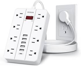 C198 Branded01 Power Strip With Usb Flat Plug Extension Cord Surge Protector 5 Ft Stri C198 Branded01 Power Strip With Usb Flat Plug Extension Cord Surge Protector 5 Ft Stri