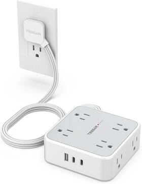 Ts-1026-2c Branded01 Surge Protector Power Strip Flat Plug Extension Cord With Multiple Outlets 8 Ts-1026-2c Branded01 Surge Protector Power Strip Flat Plug Extension Cord With Multiple Outlets 8