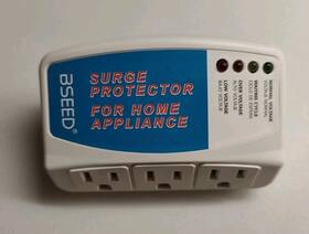 Bseed 313051186129 Surge Protector Power Strip Home Appliance 3 Outlet