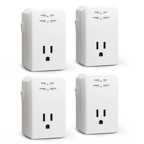Bseed N024-120-4p- Single Outlet Surge Protector Small Wall 120-4 Pack