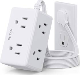 Bsrdyb 705353612268 Flat Plug Power Strip 6 Ft Ultra Extension Cord With Outlets Extender N