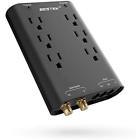 Btps023bk2 Bestek Wall Surge Protector Power Strip By Outlet Extender Protection