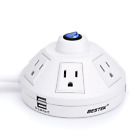 Btse2u2wh Bestek Power Strip Surge Protector With Cord And 6950334949664