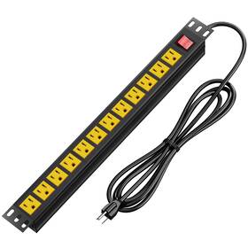 Hu-xi-173 Btu Power Strip Surge Protector Rack-mount Pdu 12 Outlet With Switch