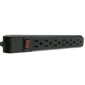 C&e 638170470837 6 Outlet Surge Protector 15a 120v With Flat Rotating Plug 4ft Power Cord 3 Pr