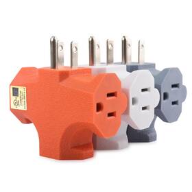 Cable Matters 682017354798 Ul Listed 3-pack 3 Way Plug Adapter 15a 1875w Prong Outlet