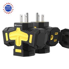 Cable Matters 810115185857 3 Way Outdoor Plug Splitter 15a 1875w Listed 2-pack Indoor