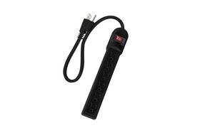 Ck-ps06-01.5bk Cablesandkits 1.5 Ft 6-outlet Surge Protector 14awg/3 15a 90j Black